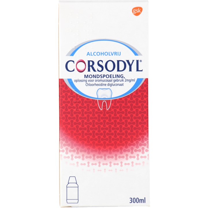 Corsodyl Mondspoeling 2 mg/ml, 300ml