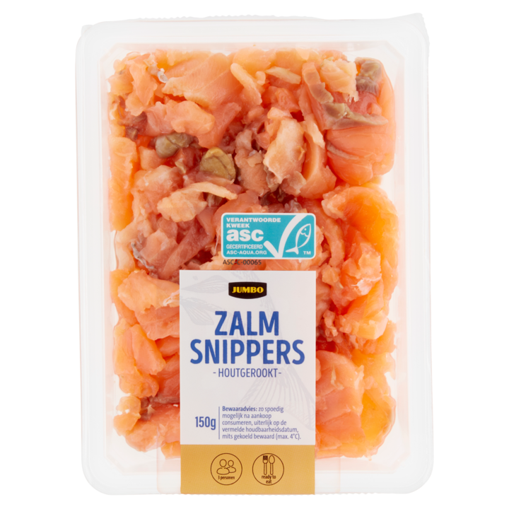 Jumbo Zalm Snippers Houtgerookt 150g