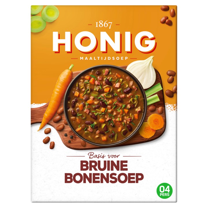 Honig Maaltijdmix voor Maaltijdsoep Bruine Bonen 117g