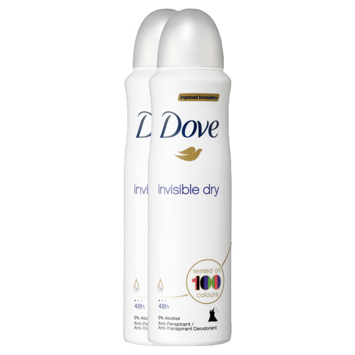 Dove Anti-Transpirant Spray Invisible Dry 2 x 150ml