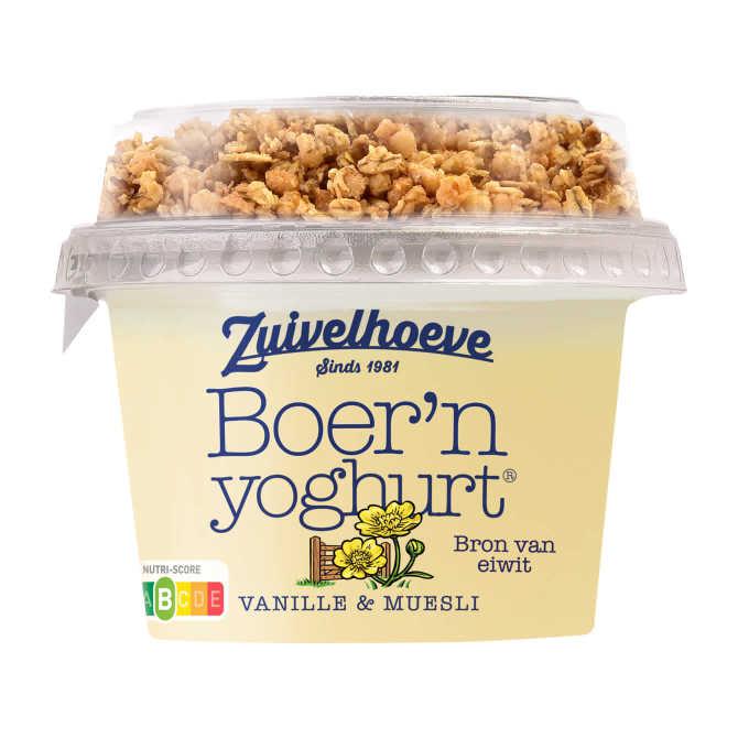 Zuivelhoeve Boer&#039;n yoghurt vanille &amp; muesli