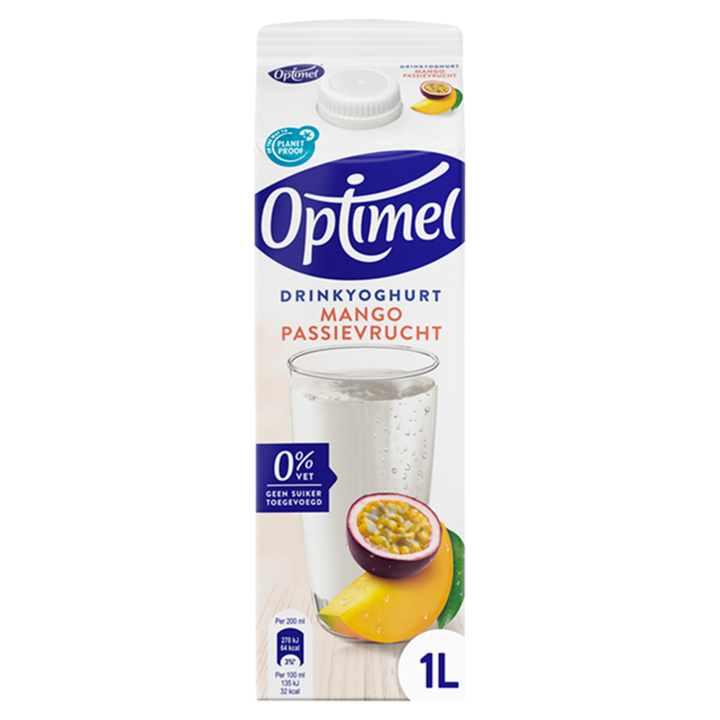 Optimel Drinkyoghurt mango passievrucht 0% vet 1L
