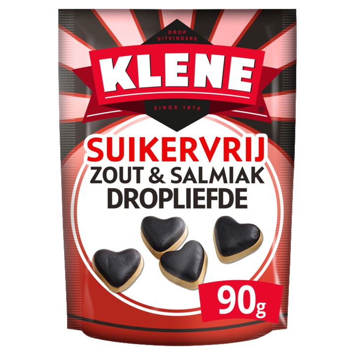 Klene Dropliefde Suikervrije Drop Zoet Zak 90 gram