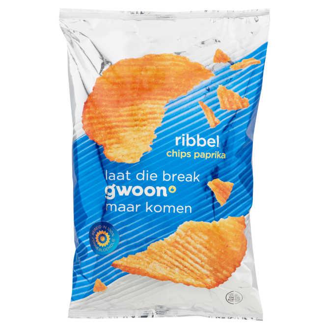 g&#039;woon Ribbelchips paprika