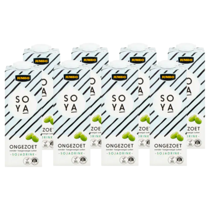 Jumbo Sojadrink Ongezoet 8 x 1L