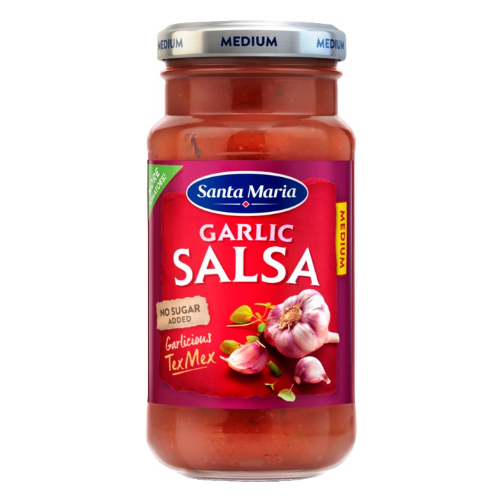 Santa Maria Salsa Garlic Medium 230g