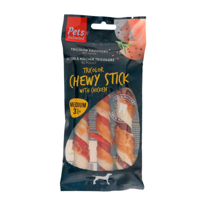 Pet&#039;s Unlimited tricolor chewy stick medium