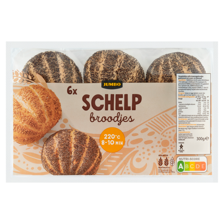 Jumbo - Schelpbroodjes - 6 Stuks