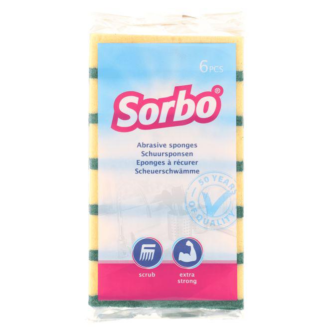 Sorbo Schuurspons extra sterk, 6 stuks