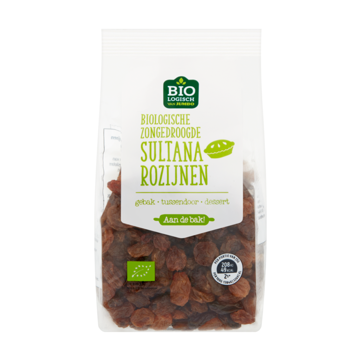 Jumbo Zongedroogde Sultana Rozijnen Biologisch 250g