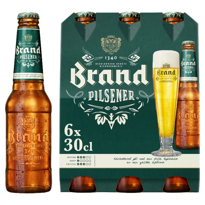 Brand Pilsener Bier Fles 6 x 30cl