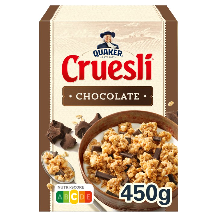 Quaker Cruesli Chocolade Ontbijtgranen 450gr