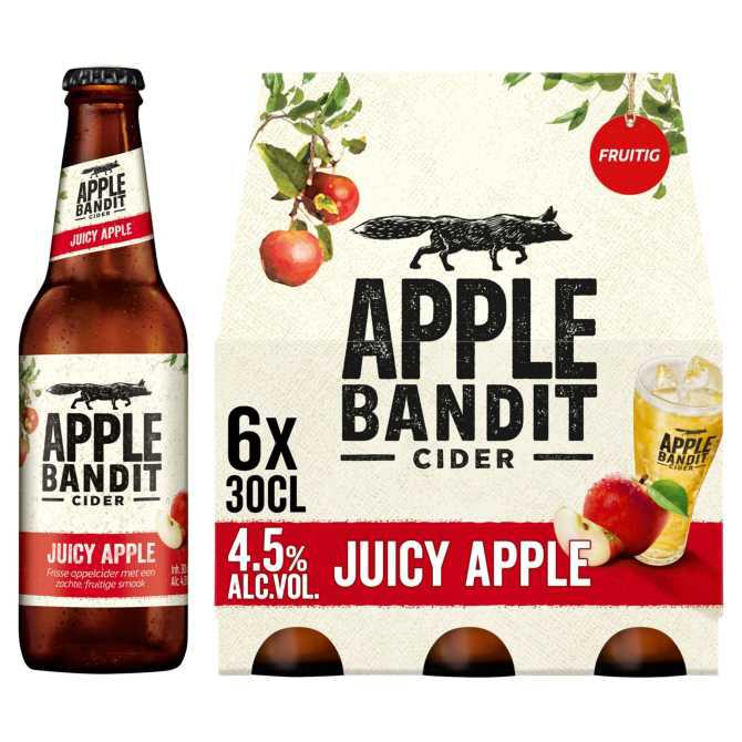 Apple Bandit Cider Juicy apple fles 6 x 30 cl