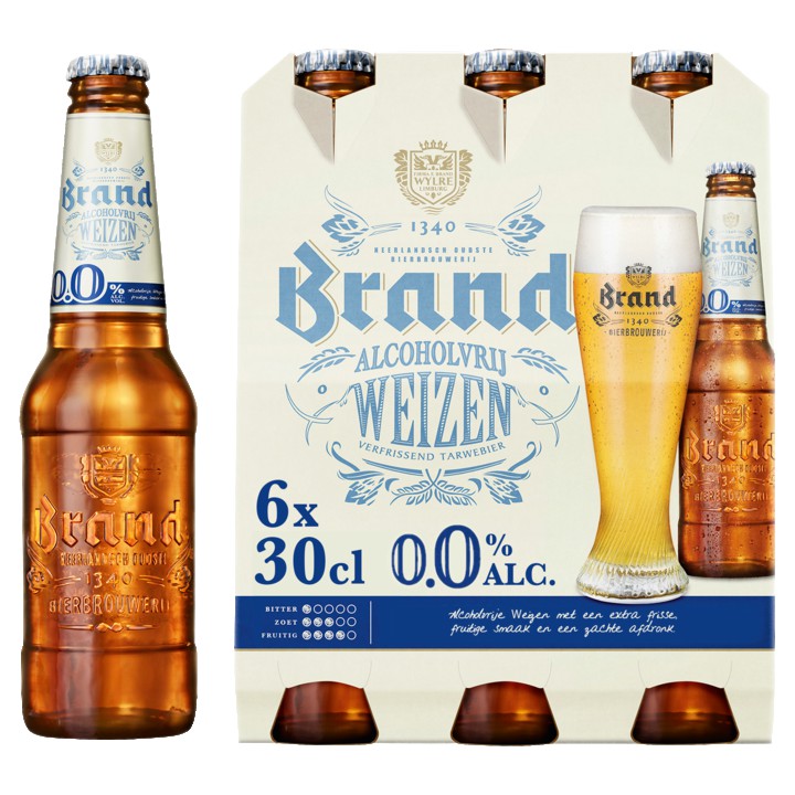 Brand Weizen 0.0 Bier Fles 6 x 30cl