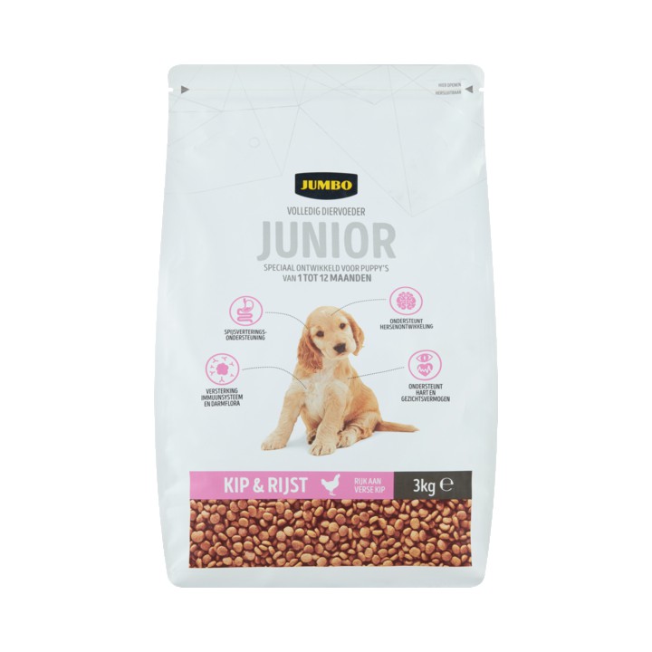 Jumbo Hondenbrokken Junior Kip &amp;amp; Rijst 3kg