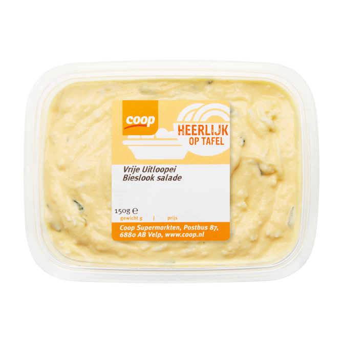 Coop Scharrelei bieslook salade 2 sterren