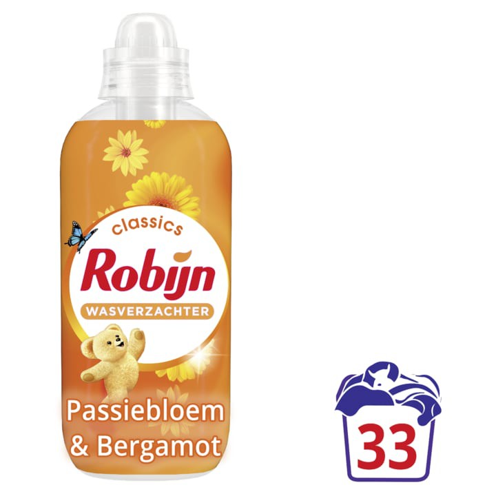 Robijn Classics Wasverzachter Passiebloem &amp;amp; Bergamot 825 ml 33 Wasbeurten