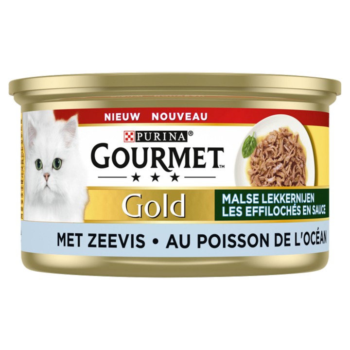 Gourmet Gold Malse Lekkernijen Kattenvoer nat met Zeevis