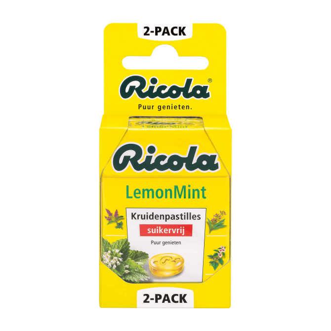 Ricola lemon mint kruidenpastilles 2-pack