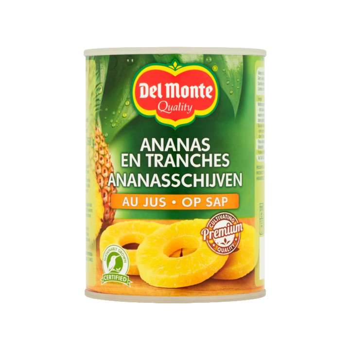 Del Monte Ananasschijven op Sap 565g
