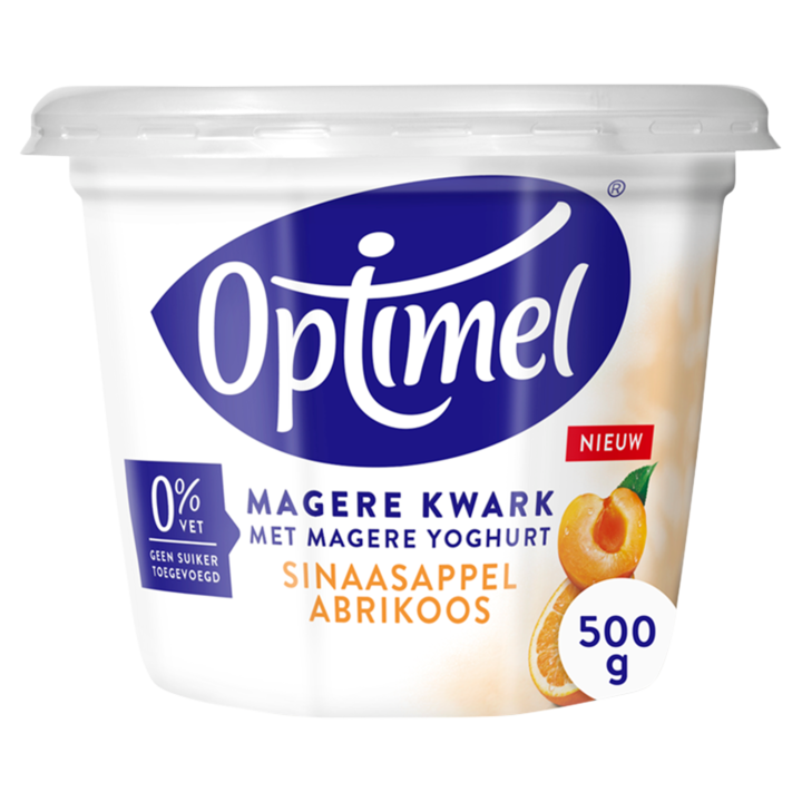 Optimel Magere kwark sinaasappel abrikoos  500g