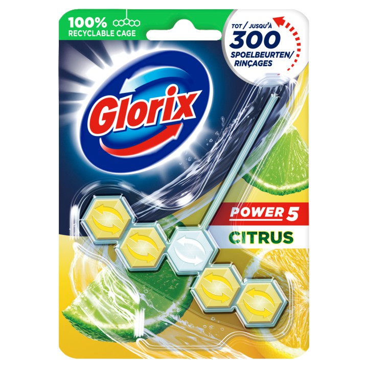 Glorix Power 5 Wc Blok Citrus 1 stuk