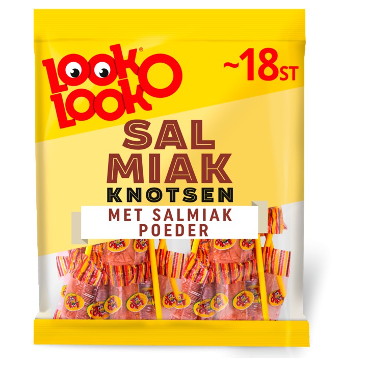 Look-O-Look Salmiakknotsen 18 Stuks 195g