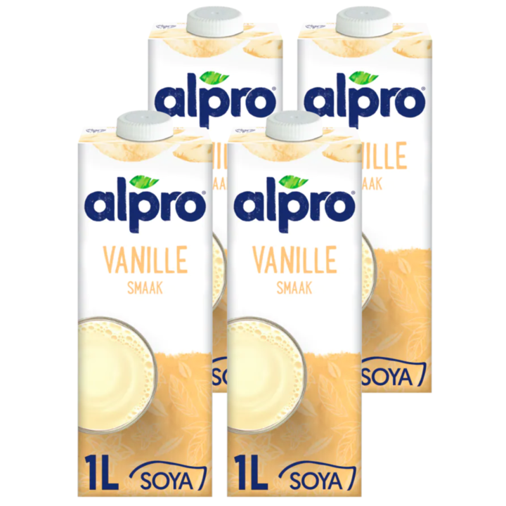 Alpro Sojadrink Vanille Houdbaar 4 x 1L