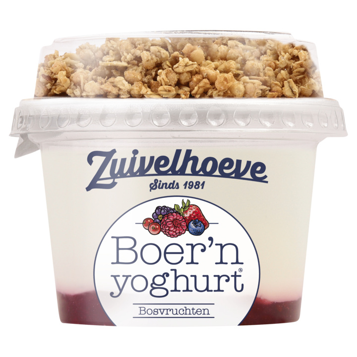 Zuivelhoeve Boer&amp;#x27;n yoghurt&amp;reg; Bosvruchten &amp;amp; Muesli 170g