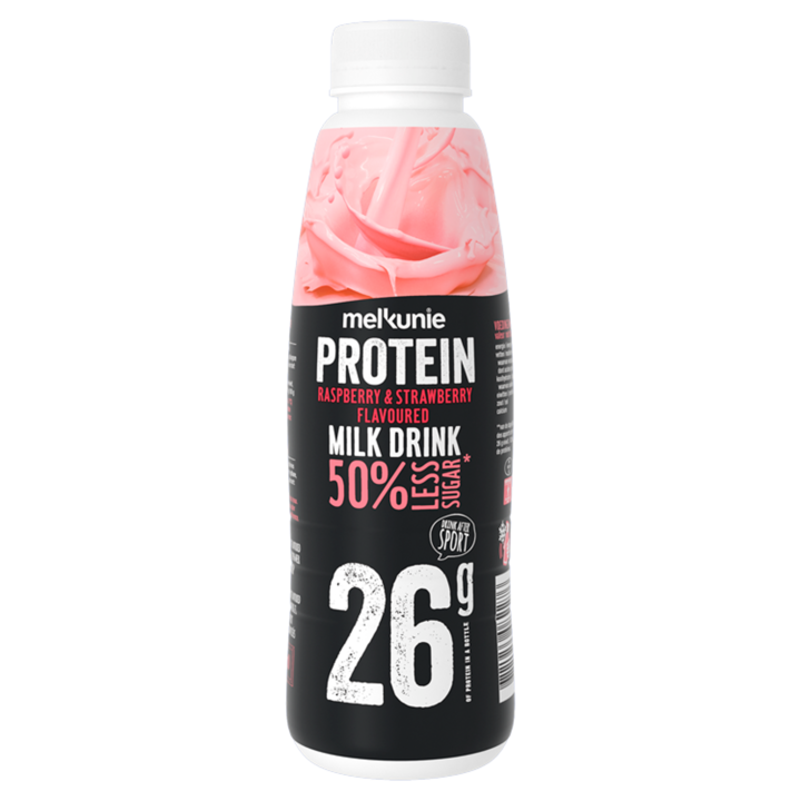 Melkunie Protein Raspberry &amp;amp; Strawberry Flavoured Milk Drink 482ml