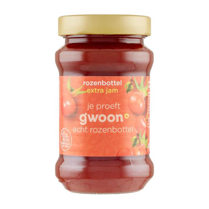 g&#039;woon Extra jam rozenbottel