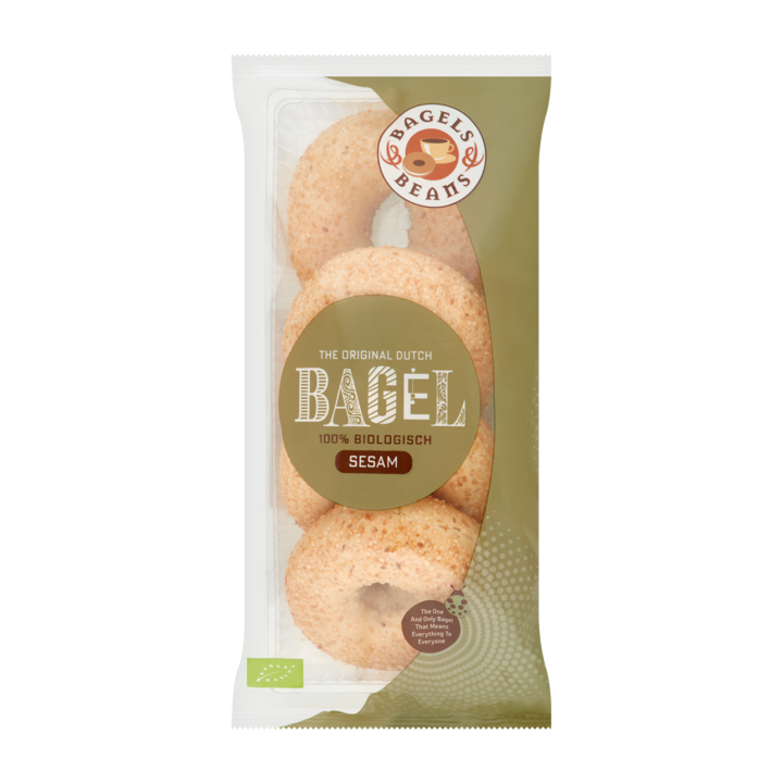 Bagels &amp;amp; Beans - Sesam Bagel - 4 Stuks