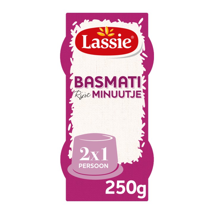 Lassie Minuutje Basmatirijst 2x125g