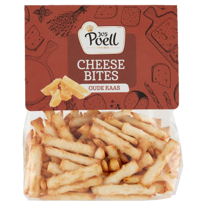 Jos Poell Cheese Bites Oude Kaas 100g