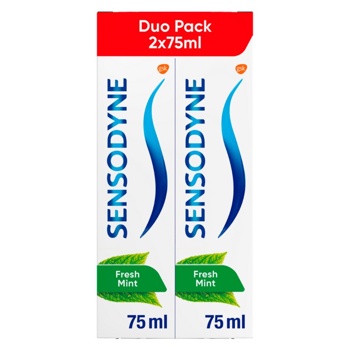 Sensodyne Fresh Mint tandpasta voor gevoelige tanden 2x 75ml