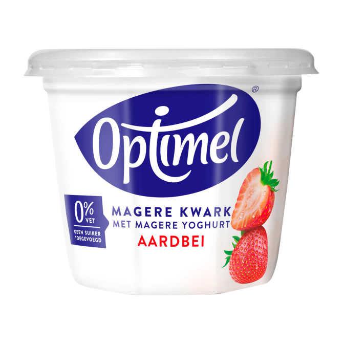 Optimel Magere kwark Aardbei 0% vet