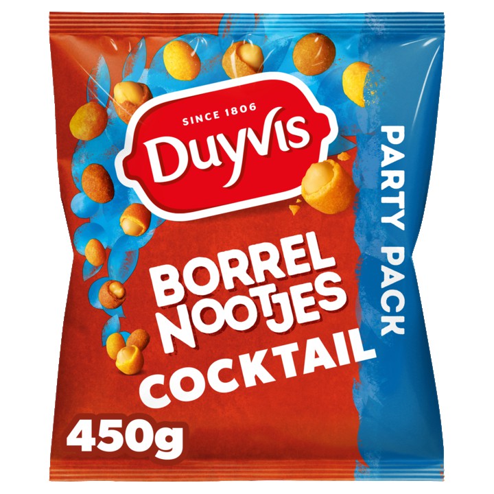 Duyvis Borrelnootjes Cocktail Pinda Noten 450gr