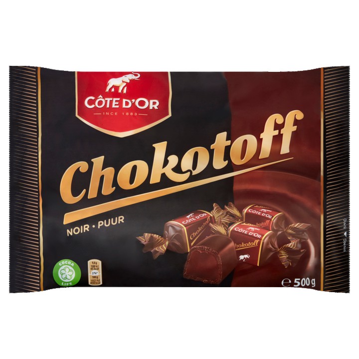 C&amp;ocirc;te d&amp;#x27;Or Chokotoff Toffees Pure Chocolade 500g