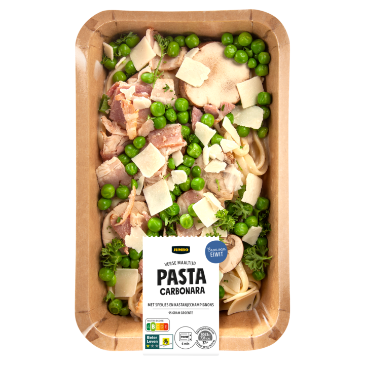 Jumbo Verse Maaltijd Pasta Carbonara met Gerookte Spekjes 450g