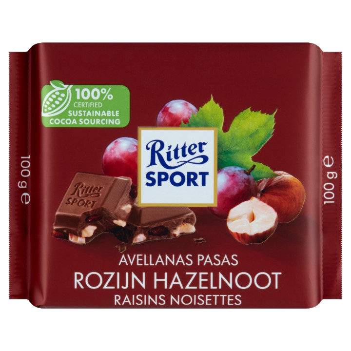 Ritter Sport Rozijn Hazelnoot 100g