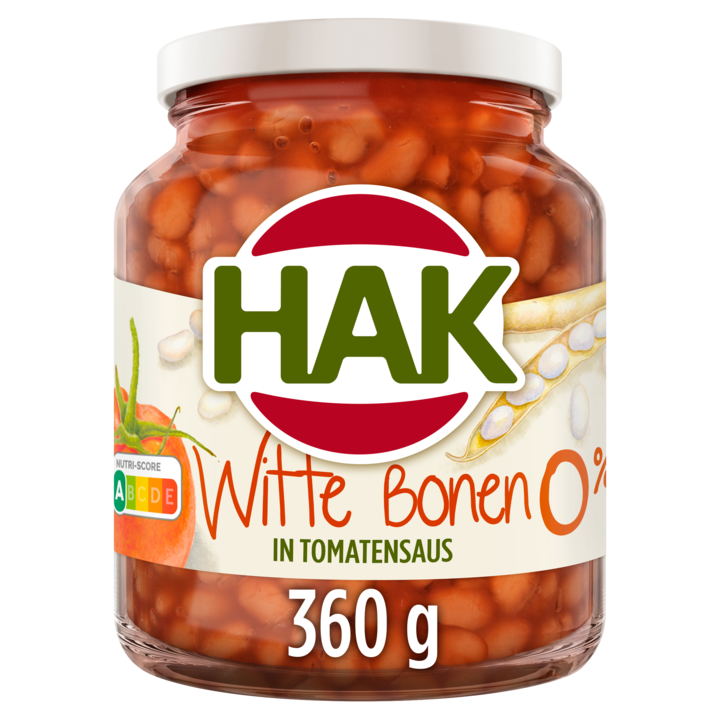 Hak Witte Bonen in Tomatensaus 0% 360g